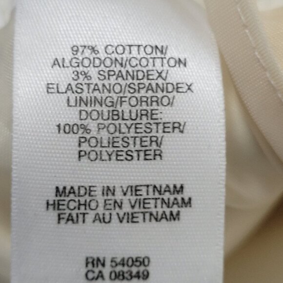 NWT Jones Wear Ivory Cream Stretch Slits Lined Zip Straight Knee Length Skirt 10 - Picture 4 of 11